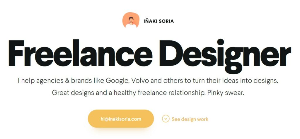 web design portfolio website homepage