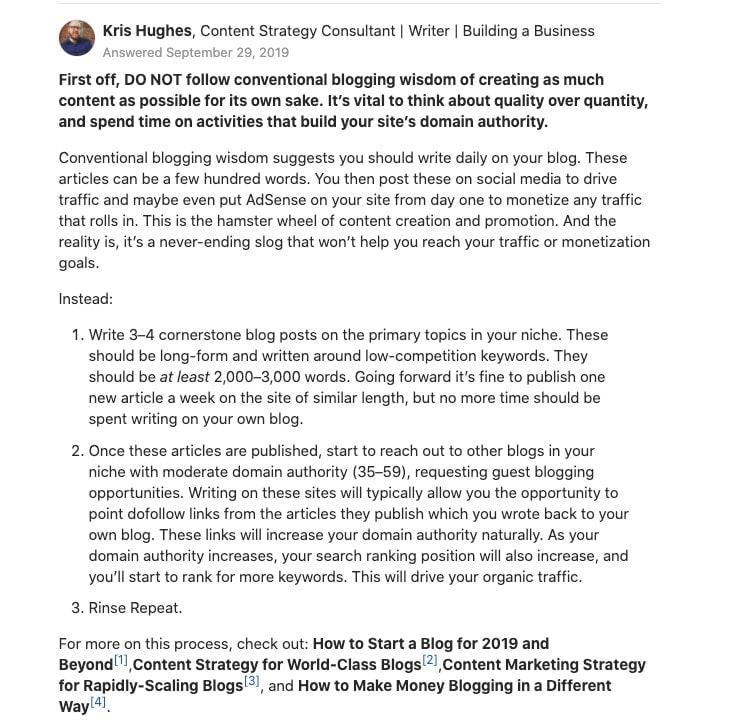 Quora example