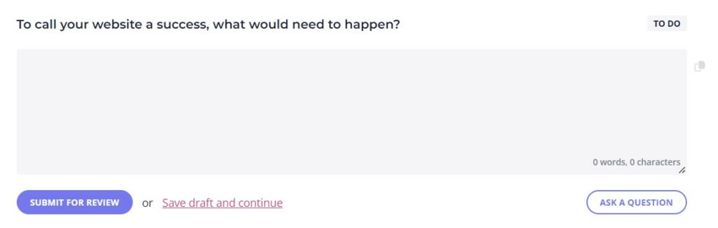 website design questionnaire