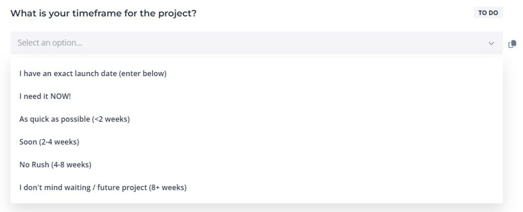 website design questionnaire