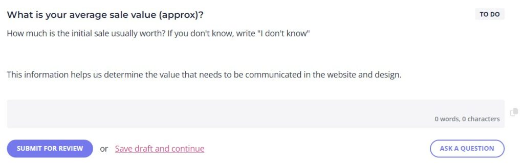 website design questionnaire