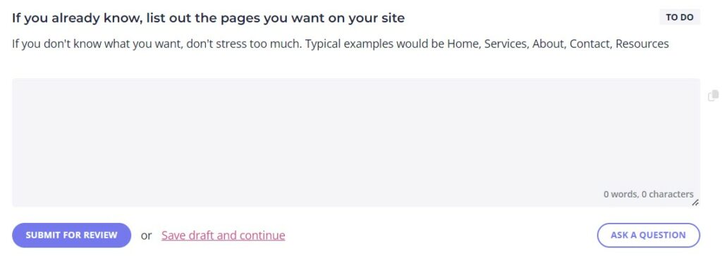 website design questionnaire
