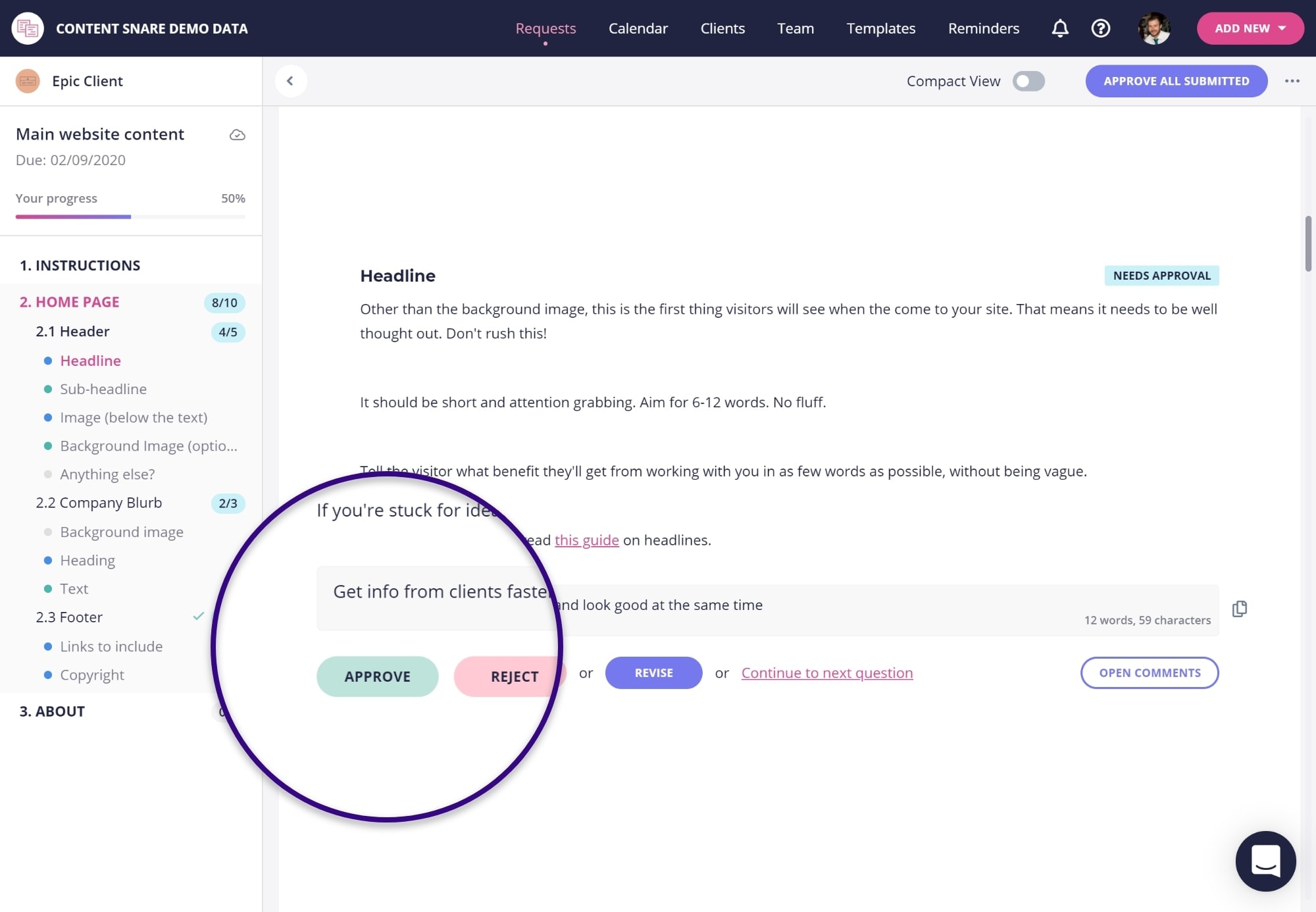 file request software content approval