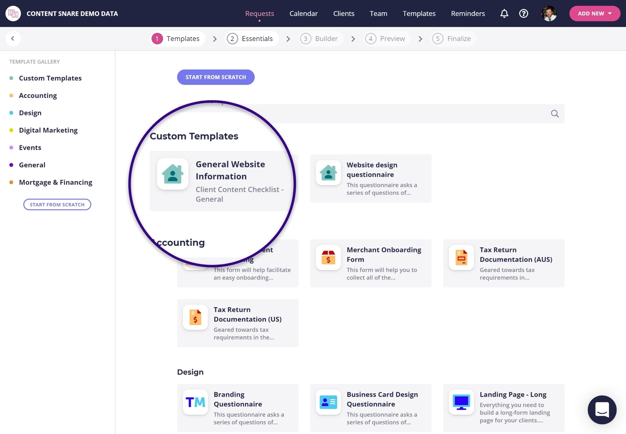 file request software templates