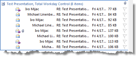 Screen shot of long email thread receive files