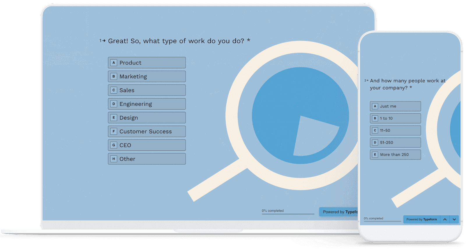 Screen shot of a survey asking respondents to select their role from a list of options.
