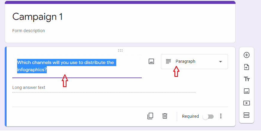 Google Forms step by step guide file upload form