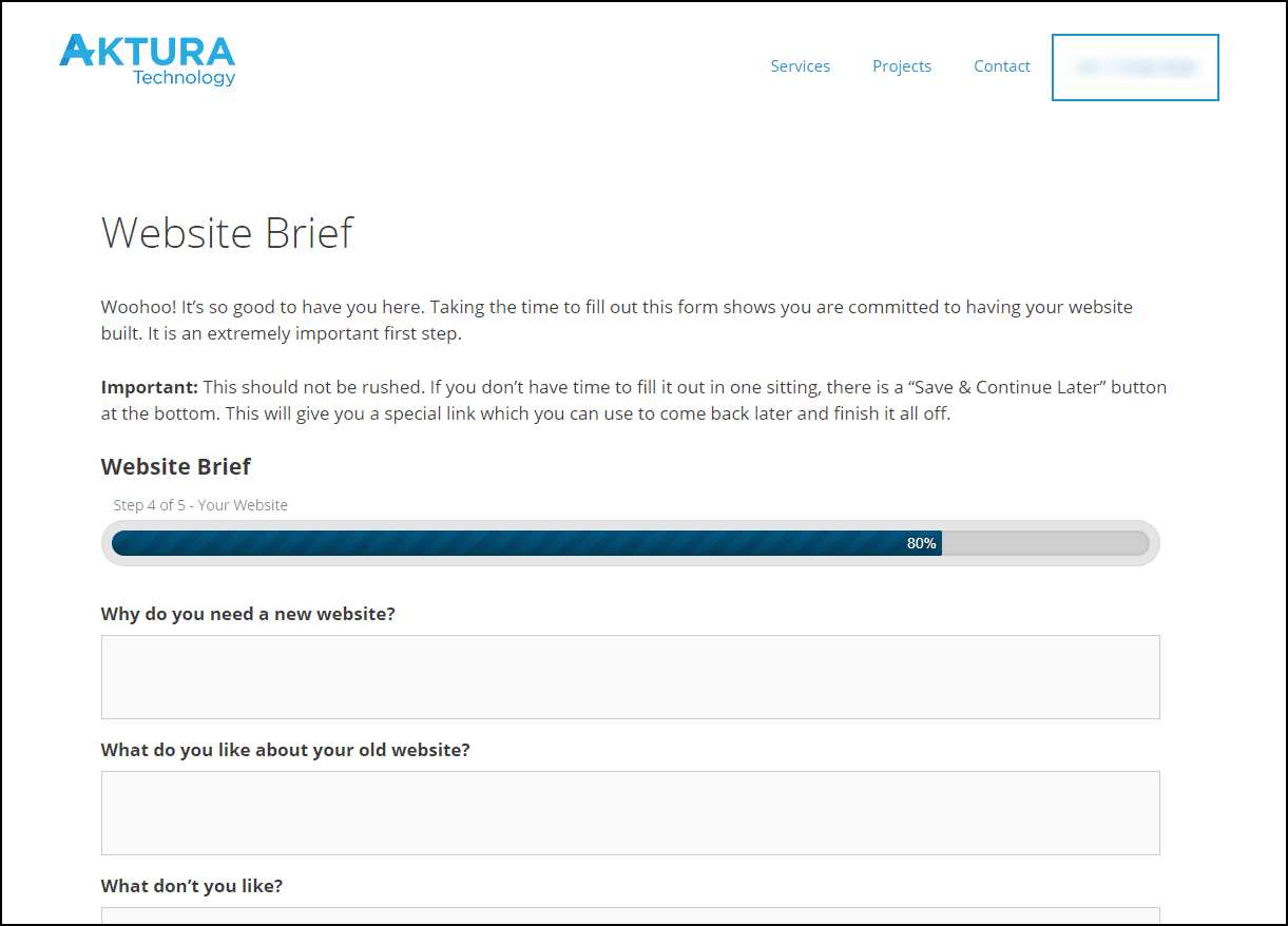 website creative brief example