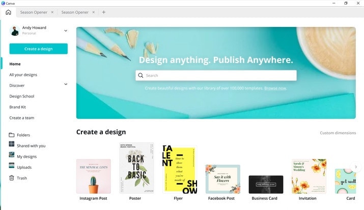 Canva desktop