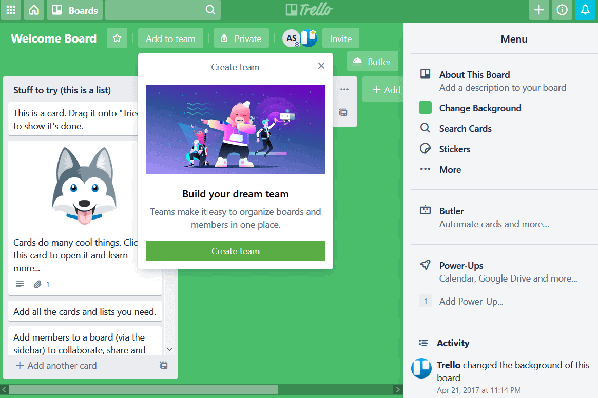 Trello Welcome Board