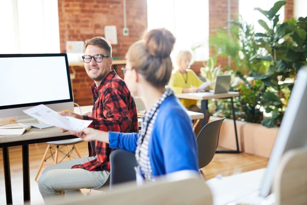 Office Setting accountants working