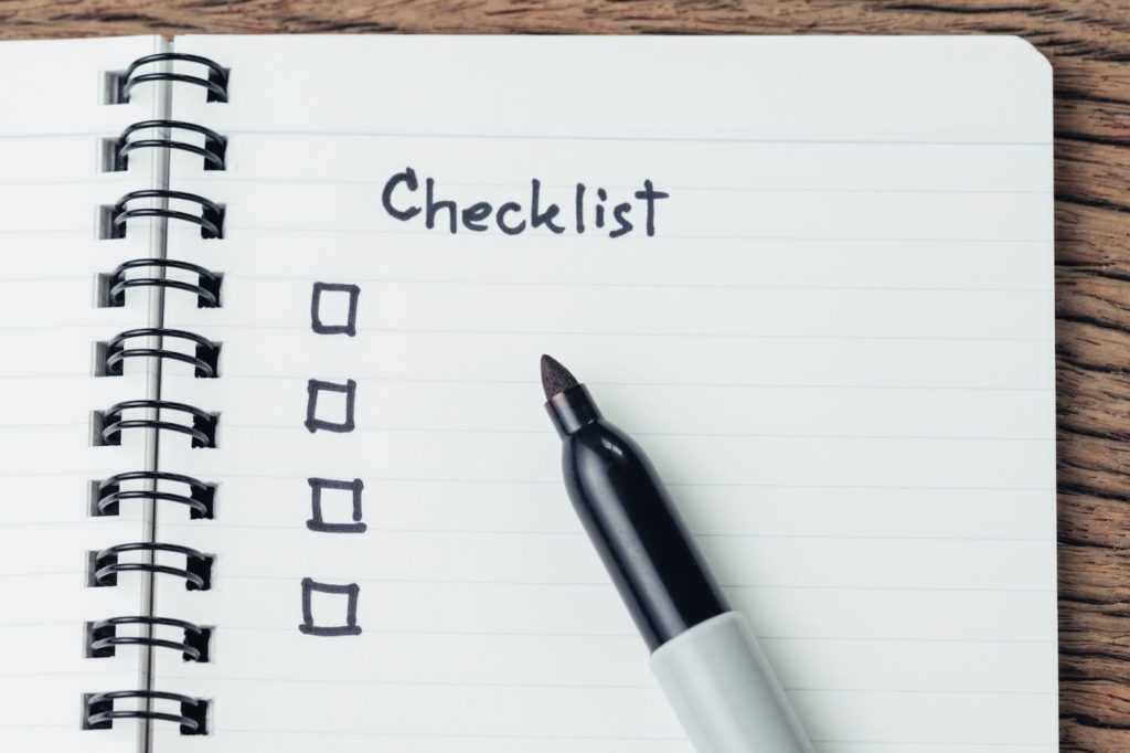 Checklist Accounting checklist