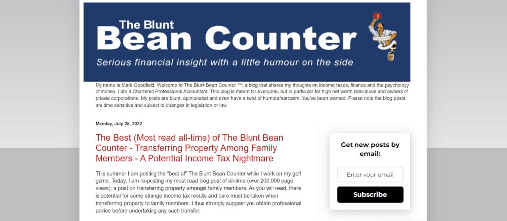 The Blunt Bean Counter