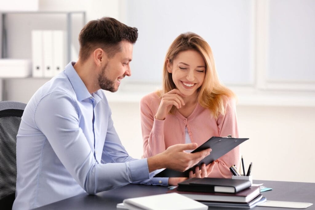 Accountant meeting with accounting client