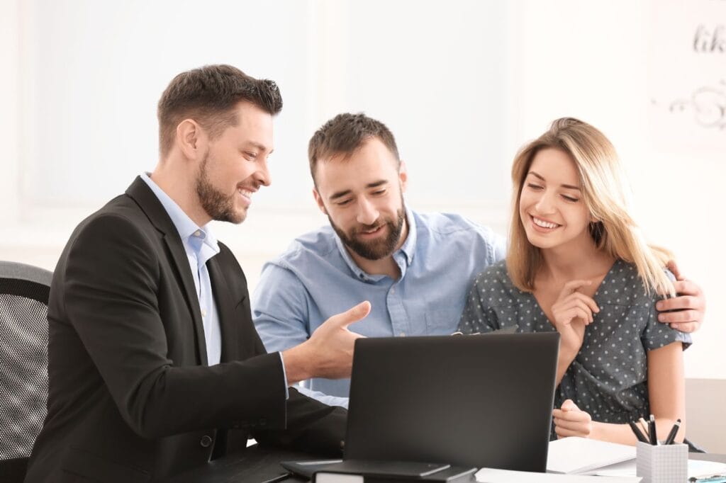 Professional meeting with a couple of clients
