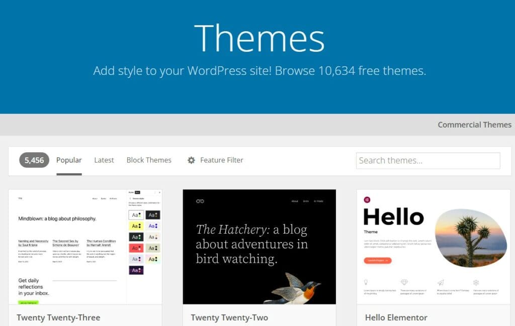 wordpress history
