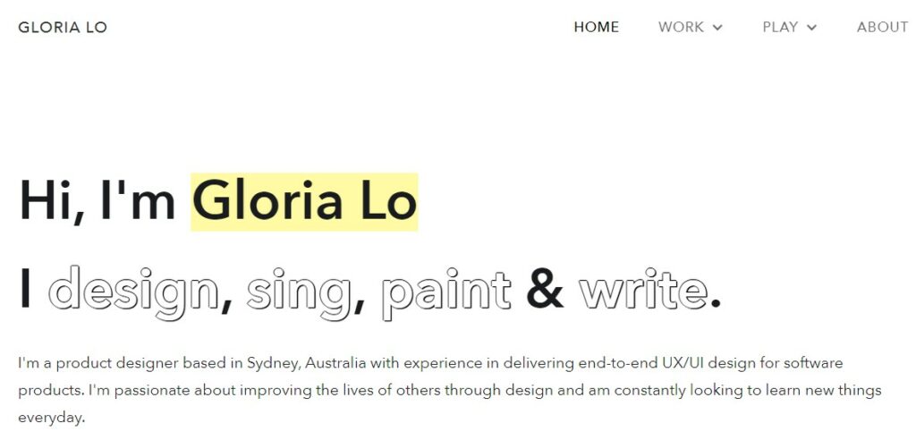 portfolio website examples