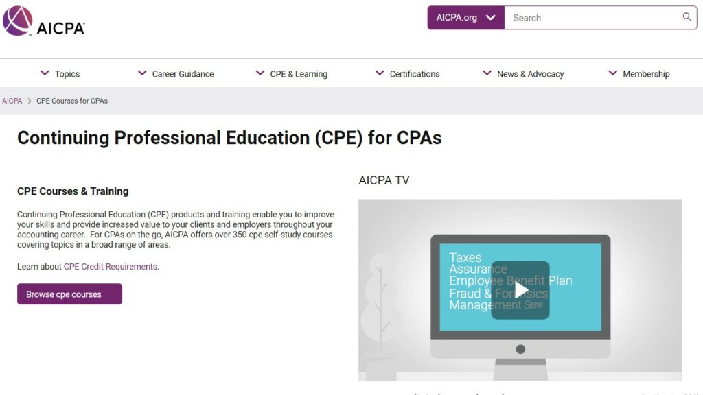 CPE for CPAs - AICPA