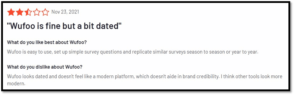 Wufoo user review