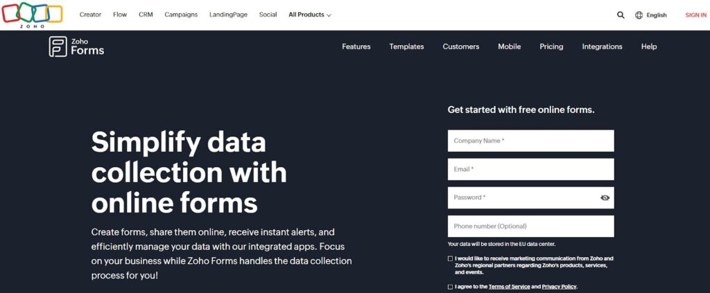 Zoho Forms