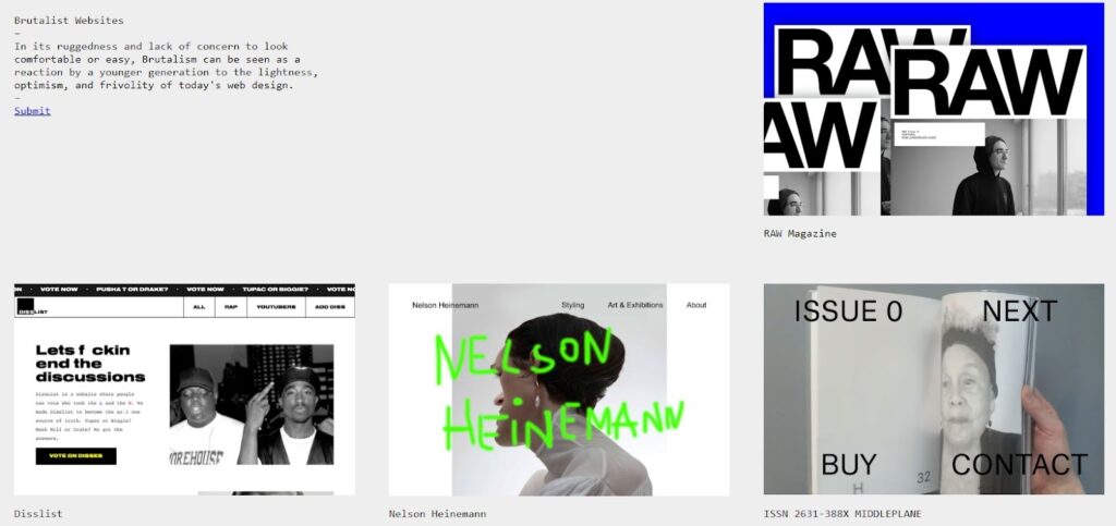 Brutalist websites