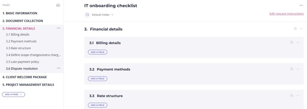 financial details
