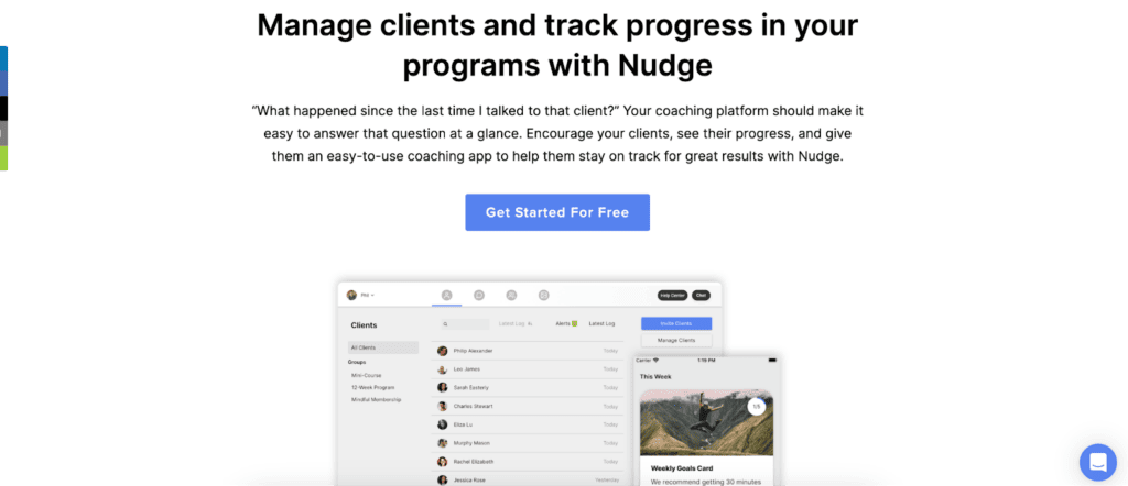 Nudgecoach coaching software Nudgecoach coaching software