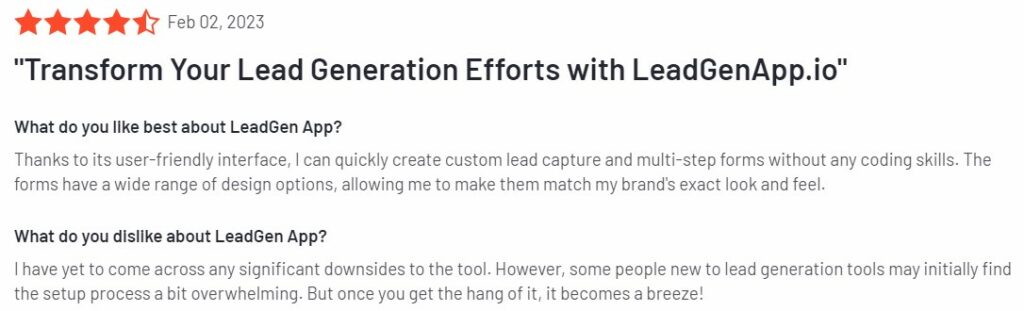 leadgenapp cognito forms alternatives leadgenapp