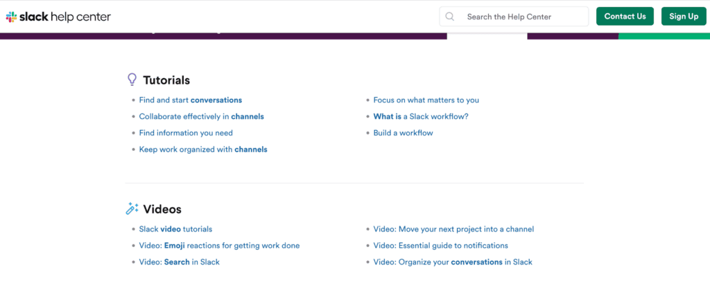 Slack help center Slack help center