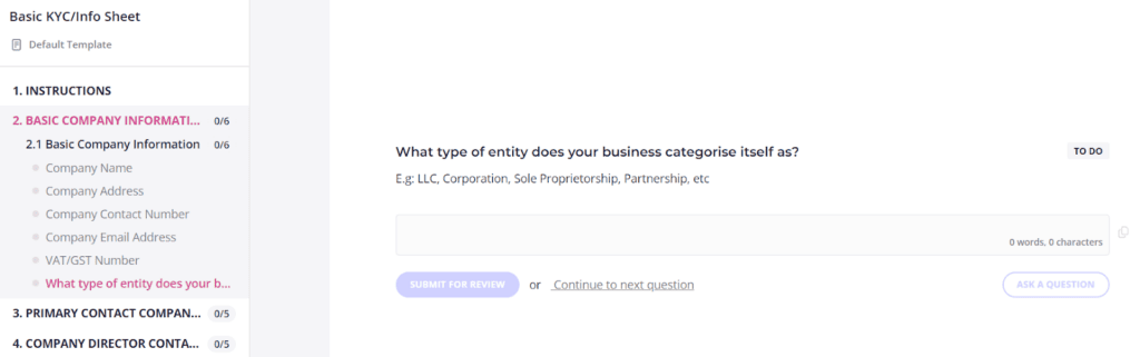 kyc template content snare know your customer checklist template