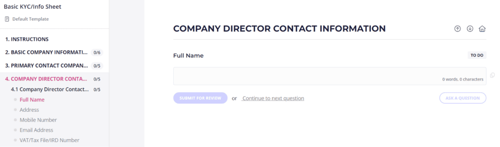 content snare kyc compliance template