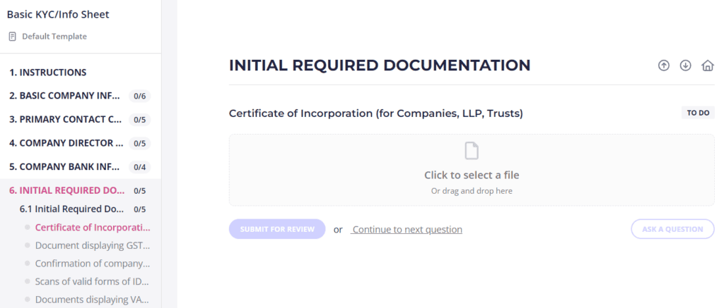 content snare risk assessment kyc