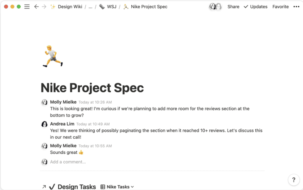 Notion collaboration features