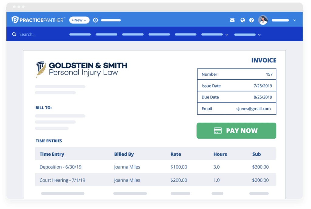 PracticePanther online payments