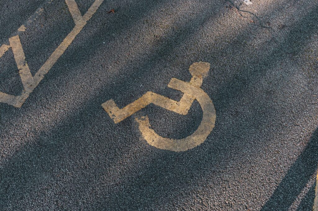 Accessibility parking spot