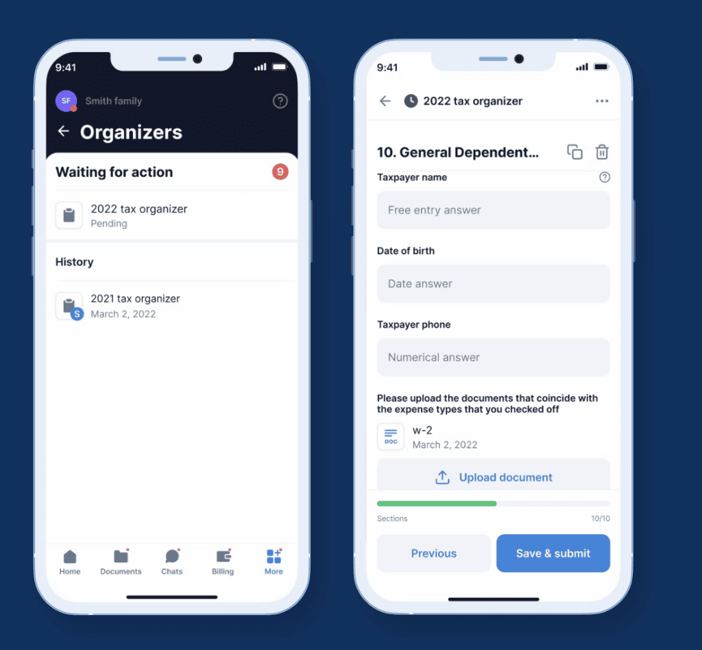 TaxDome mobile app