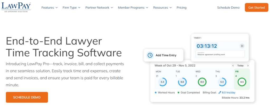 LawPay LawPay legal timekeeping software