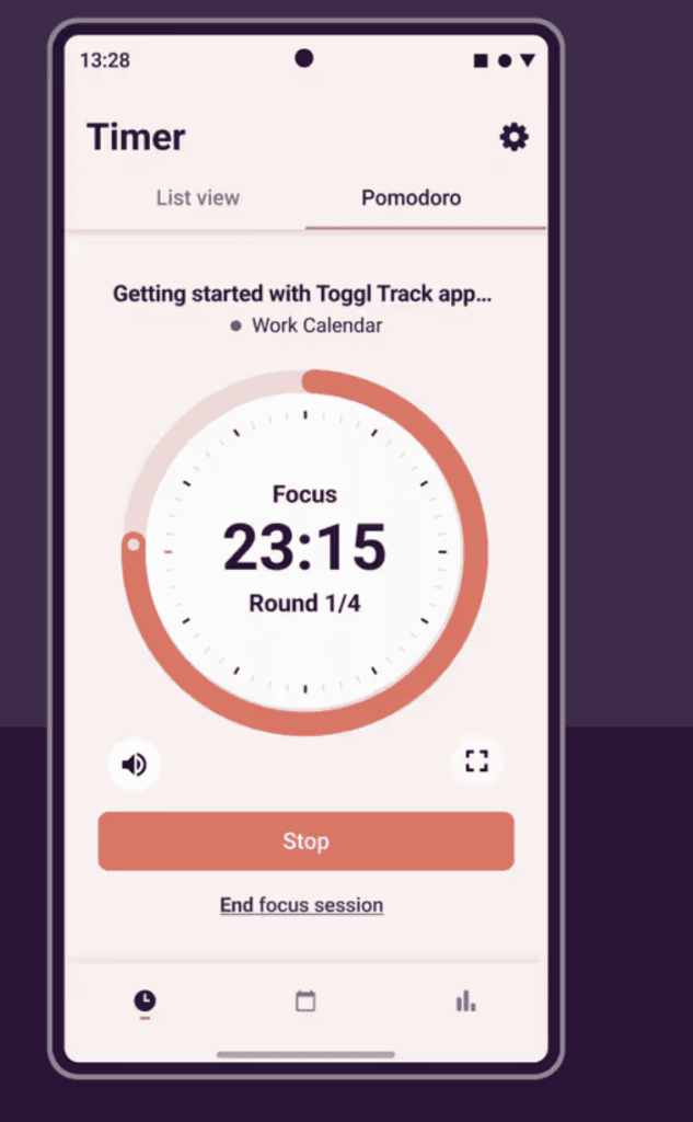 Toggl mobile app