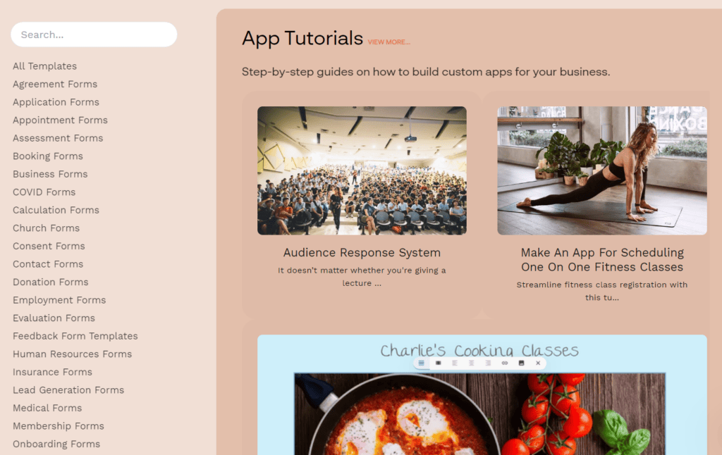 Paperform templates Online form builders - Paperform templates