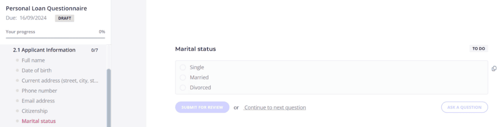 questionnaire for personal loan lenders questionnaire for personal loan lenders