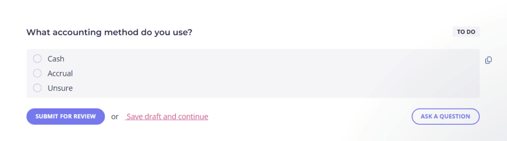 collect client answers