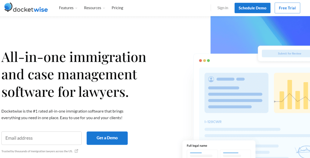 Docketwise immigration law firm software Docketwise