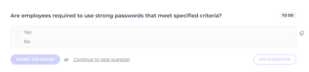 security questionnaire Content Snare security questionnaire