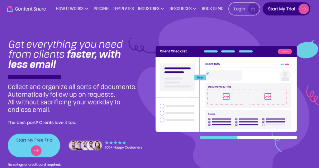 Content Snare agency workflow - client onboarding