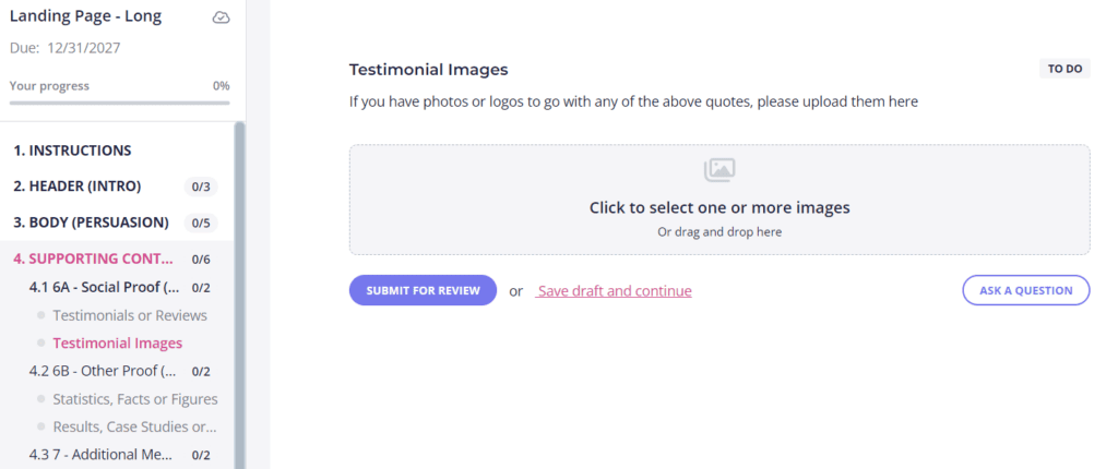 Content Snare agency workflow - client onboarding