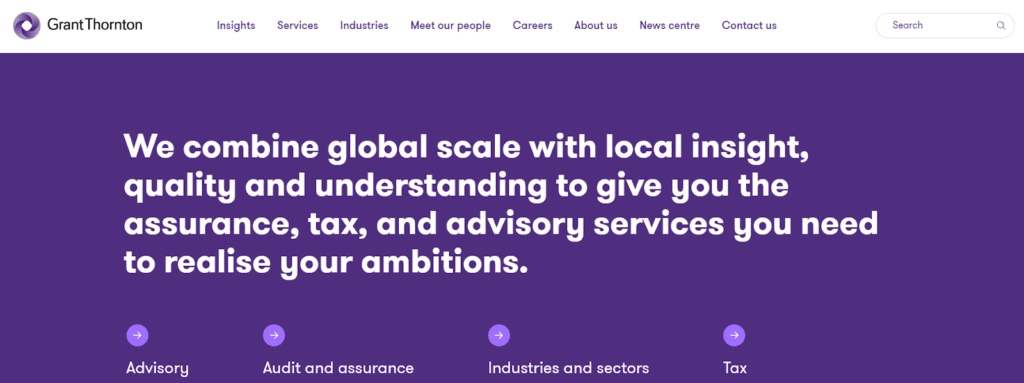 Grant Thornton biggest audit firms and consulting services uk