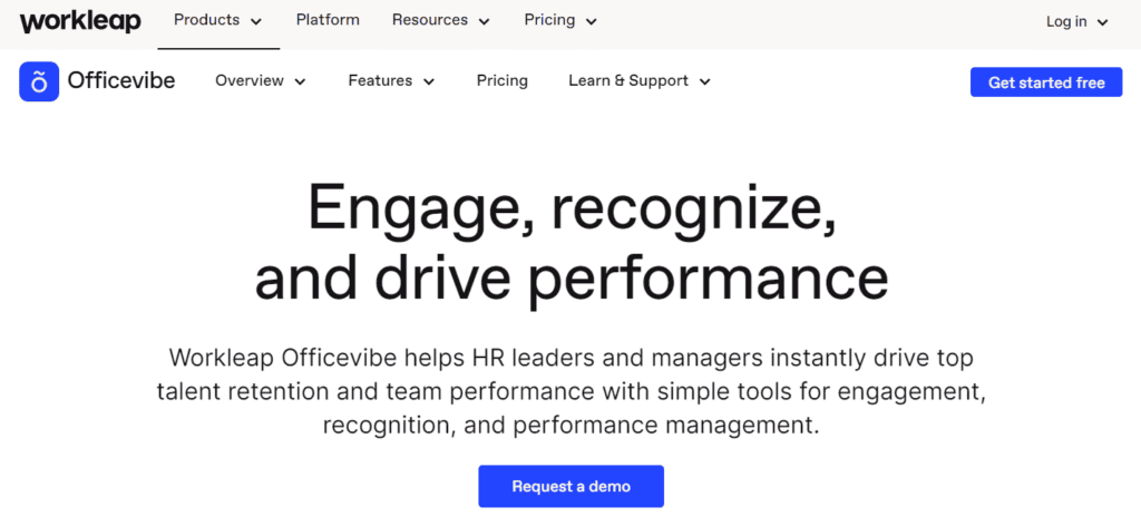 Officevibe platform for hiring managers