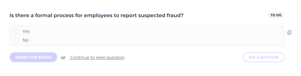 audit questionnaire template