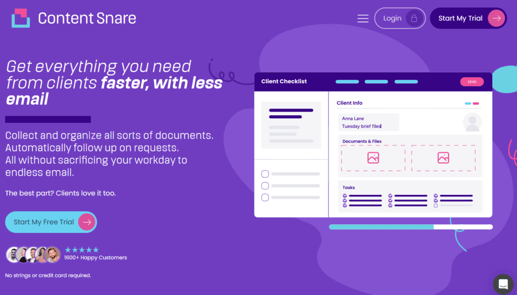 Content Snare Content Snare form builder for better client management systems