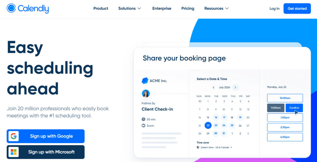 Calendly Calendly free client management software for bookings